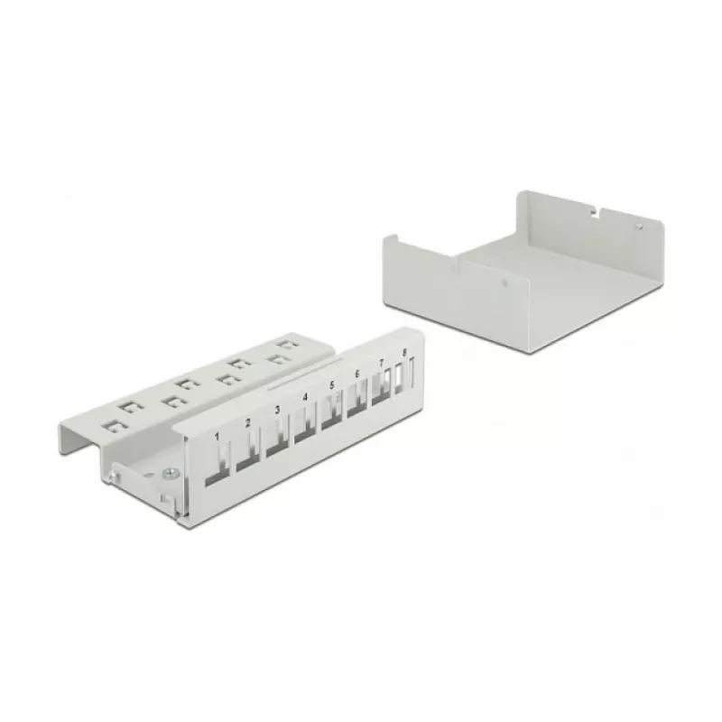 Panel de parcheo Keystone DeLOCK 43412 8 puertos gris
