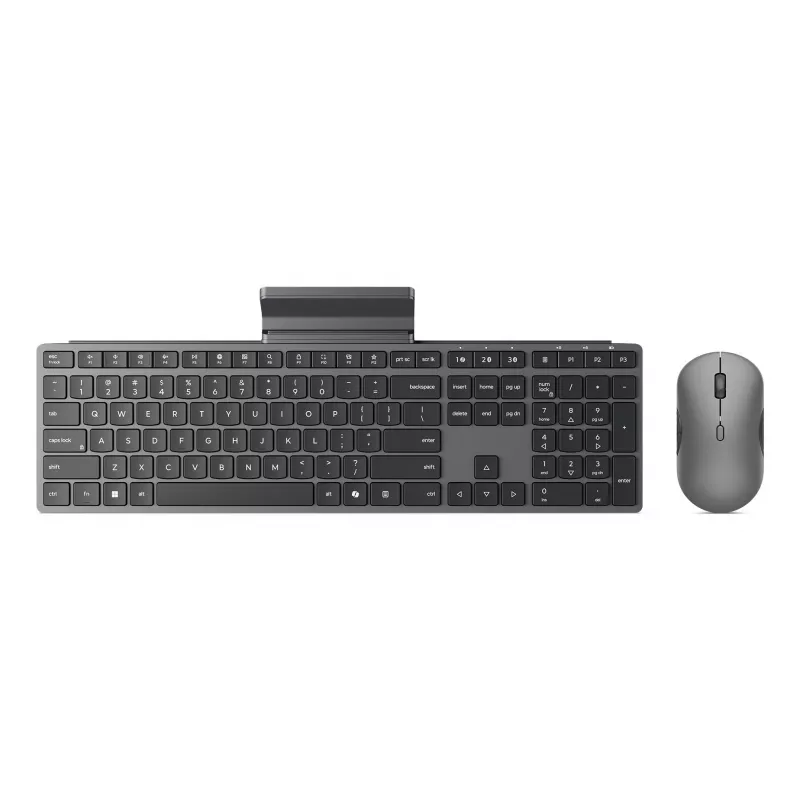 Set inalámbrico de teclado y ratón Lenovo 700 Modern Multi-Device – distribución inglés US, Bluetooth, gris Luna