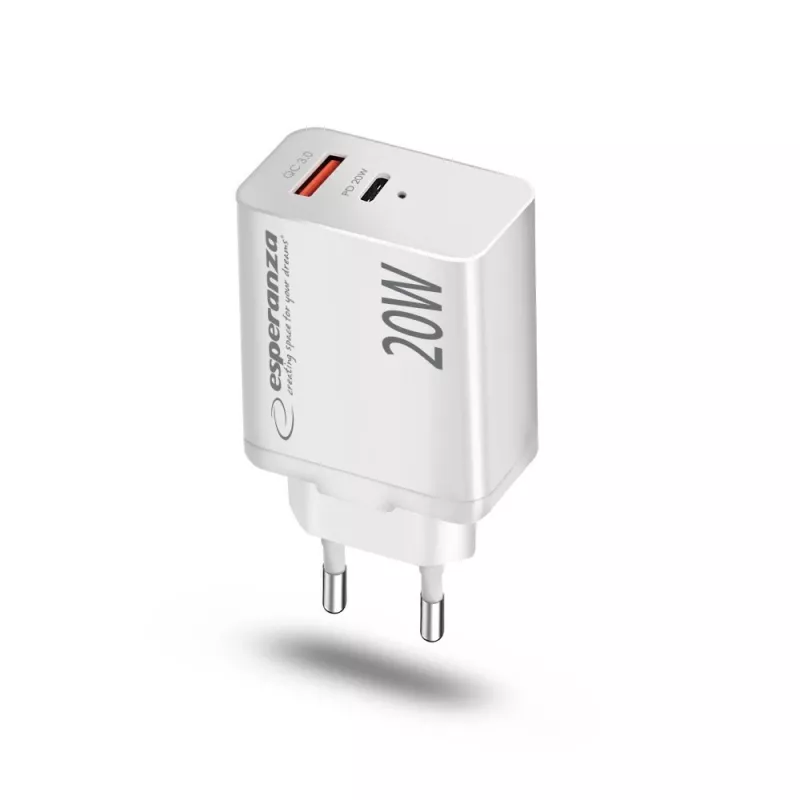 Cargador de pared Esperanza EZC105W 20W blanco