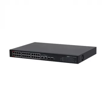 Conmutador PoE gestionado 100Mbps 24 puertos + 2G uplink + 2SFP, Hi-PoE