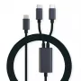 ROLINE - cable USB - USB-C de 24 pines (M) a USB-C de 24 pines (M) - USB 2.0 - 1,85 m - alimentación USB (100 W) - negro (11.02.8308)