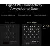 Router de sobremesa MERCUSYS MR85X AX3000 Dualband Wi-Fi 6, 3000 Mbit/s, 4 antenas, 3 puertos Gigabit LAN, negro