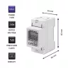 Medidor de consumo eléctrico monofásico QOLTEC 50899 230 V 50 Hz, 5(60)A, clase 1.0, LCD