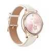 Smartwatch Colmi L28 con caja dorada y correa de piel dorada