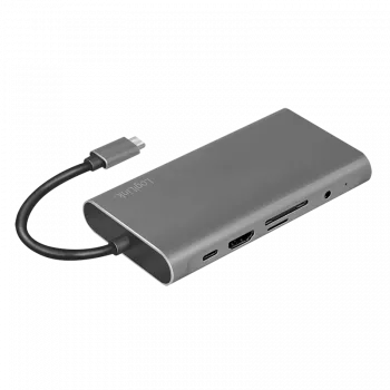 LogiLink UA0383 estación de acoplamiento y replicador de puertos para portátil cableado USB 3.2 Gen 1 (3.1 Gen 1) Type-C plateado (UA0383)