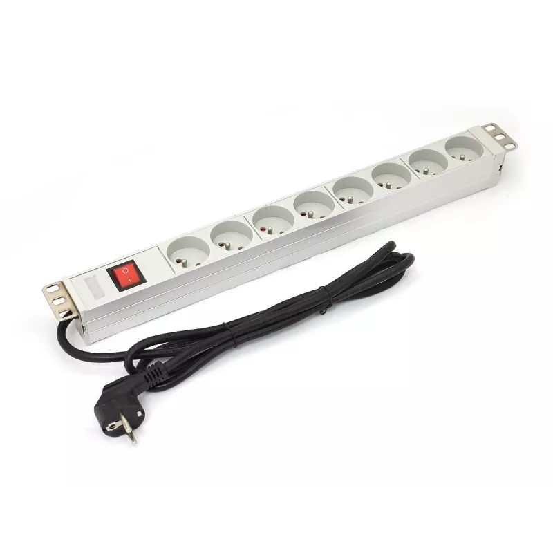 DIGITUS Professional A-19-STRIP-2-IMP – regleta de alimentación (rack – montaje en rack) – corriente alterna 250 V – alimentación de entrada – salida