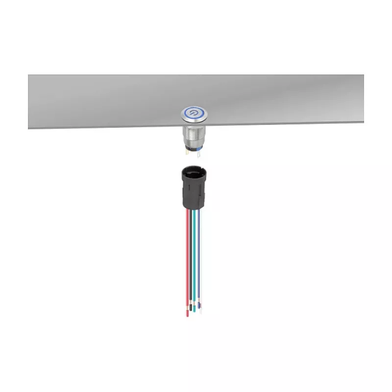 Delock 90792 Zócalo para pulsador o interruptor de 19 mm de 5 pines