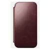 Funda para móvil Nomad Modern Leather Folio para iPhone 17 Pro Max — cuero, TPU, PC, aluminio, burdeos, 16 cm (6,3