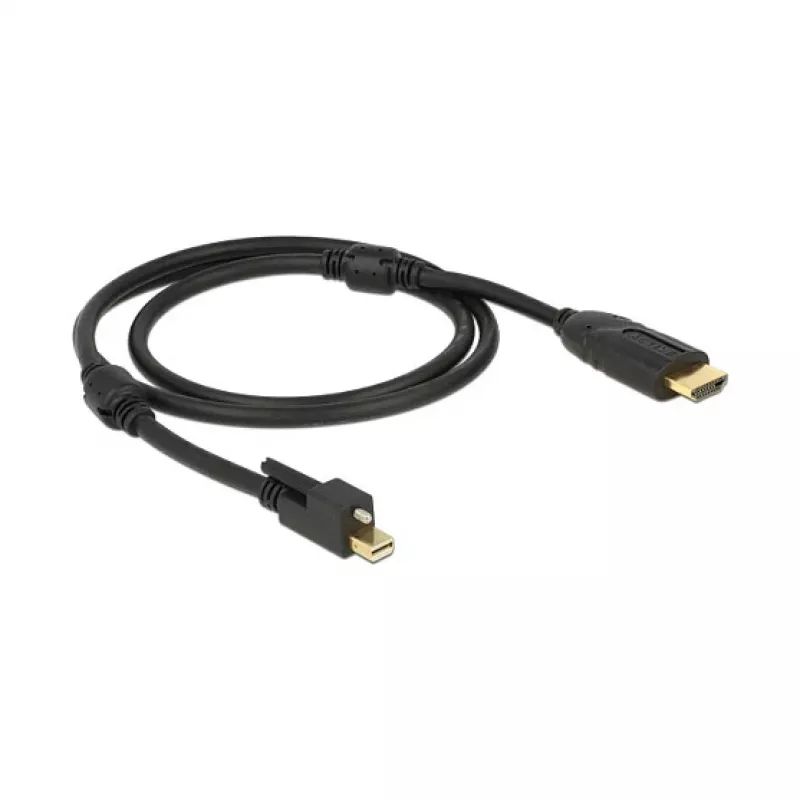 Adaptador de cable de vídeo DeLOCK 83730 Mini DisplayPort a HDMI 2 m Negro