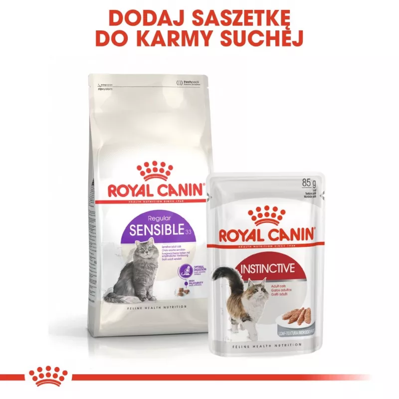 Pienso para gatos Royal Canin Sensible 33 Adult, 10 kg — Pollo, 33 % proteínas, apoyo de las vías urinarias