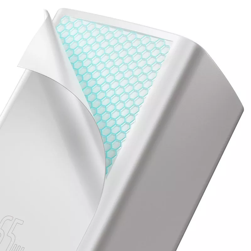 Cargador Baseus CCGAN2L-B02 de interior AC carga rápida 20V 1xUSB 1xType-C blanco
