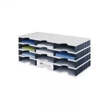 styro styrodoc trio - Poliestireno - negro - gris - 12 cajón(es) - 723 mm - 293 mm - 331 mm