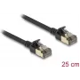 Cable de red DeLOCK RJ45 Cat.8.1 0,25 m negro