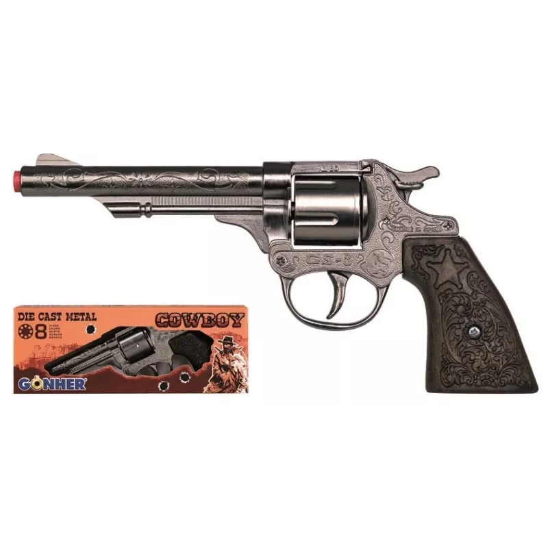 Revolver cowboy de juguete Pulio GONHER 80/0 Metal 8 disparos
