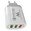 Cargador de pared MACLEAN MCE479W — cargador rápido USB de 3 puertos, 18W de potencia total