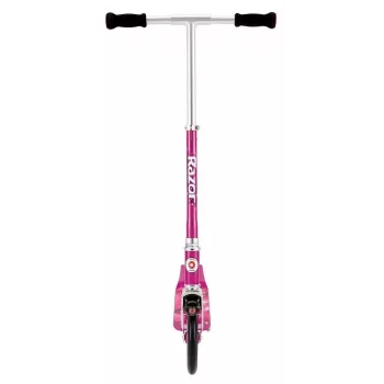 Patinete Razor A5 Lux – aluminio plegable, ruedas de poliuretano de 20 cm, manillar ajustable, carga máx. 100 kg, rosa