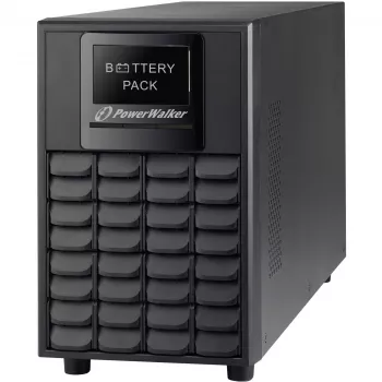 Armario de baterías para SAI PowerWalker BP A24T-4x9Ah — 4× 12 V 9 Ah, negro, 126×397×221 mm