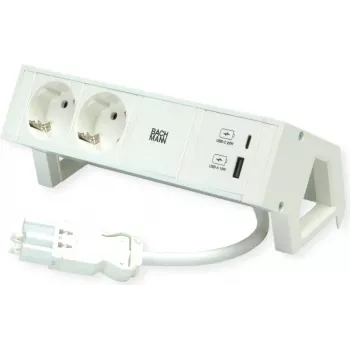 Regleta de enchufes Bachmann DESK2 blanca 2xCEE7/3 902.3201 (902.3201)