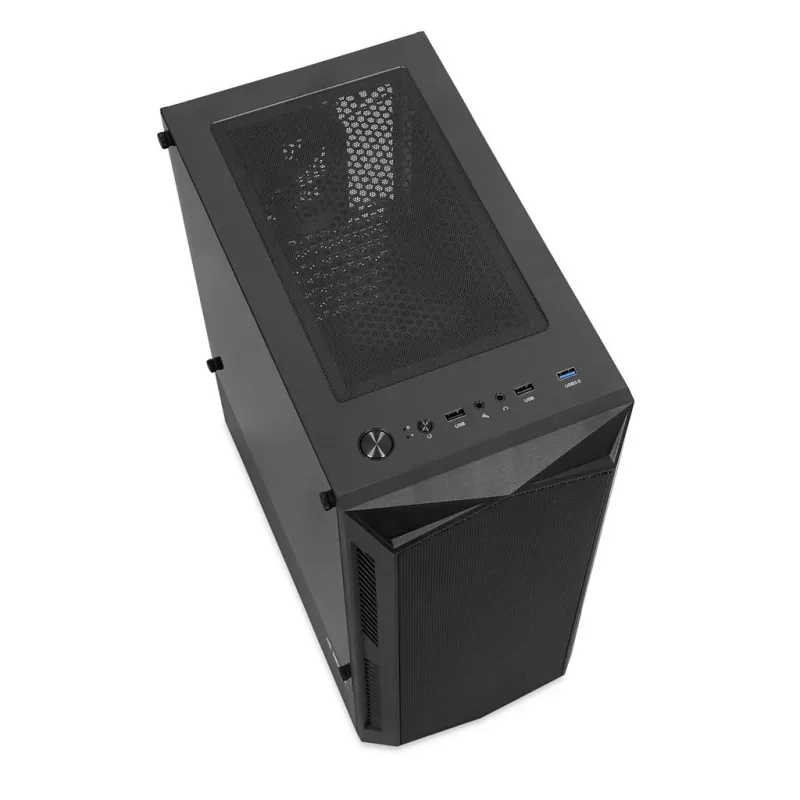 Caja de PC IBOX LUPUS 27 Midi Tower ATX, cristal templado, RGB, 455×200×380 mm, compatible con ATX, GPU hasta 32 cm