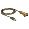 Cable serie DeLOCK 65840 USB Type-A DB-9 1,5 m negro amarillo