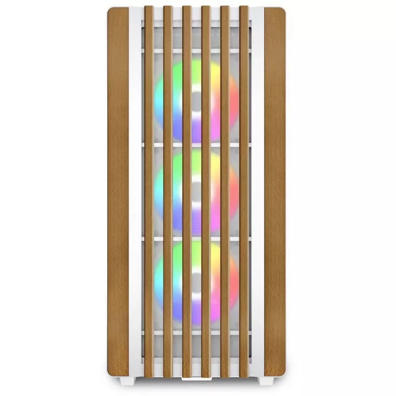 Sharkoon REBEL C70G RGB Torre Completa White, Wood