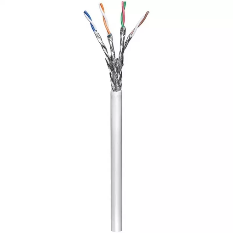 Cable de red Wentronic Goobay CAT 6, S/FTP (PiMF), gris, 305 m – mezcla de cobre CCA, AWG 23/1 (sólido), PVC (95696)