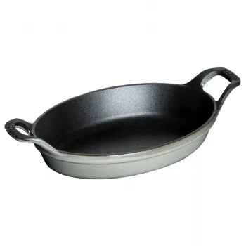 Molde ovalado mini para horno y gratén Staub 250 ml Grafito