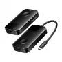 Transmisor/receptor inalámbrico USB-C a HDMI Vention ADOBB — 4K@30Hz, 1×HDMI, cable USB-C 1 m, negro