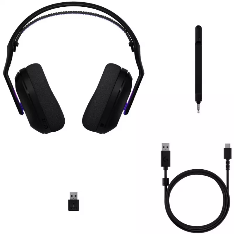 Auriculares gaming inalámbricos Logitech G G522 LIGHTSPEED LIGHTSYNC RGB con micrófono y conectividad triple de audio sincronizada avanzada - LI