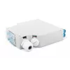 Caja de carril DIN de fibra óptica DIGITUS DN-963890, OS2, adaptador SC con pigtail de 2 m, acero, azul/gris