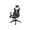 Silla gaming FURY Avenger XL Universal con asiento acolchado negro y blanco