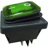 Bachmann Interruptor basculante negro/gn924.176Serie 3627 interruptor iluminado 2 polos