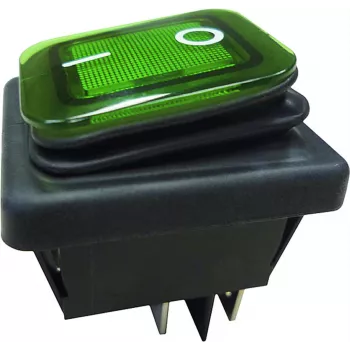 Bachmann Interruptor basculante negro/gn924.176Serie 3627 interruptor iluminado 2 polos