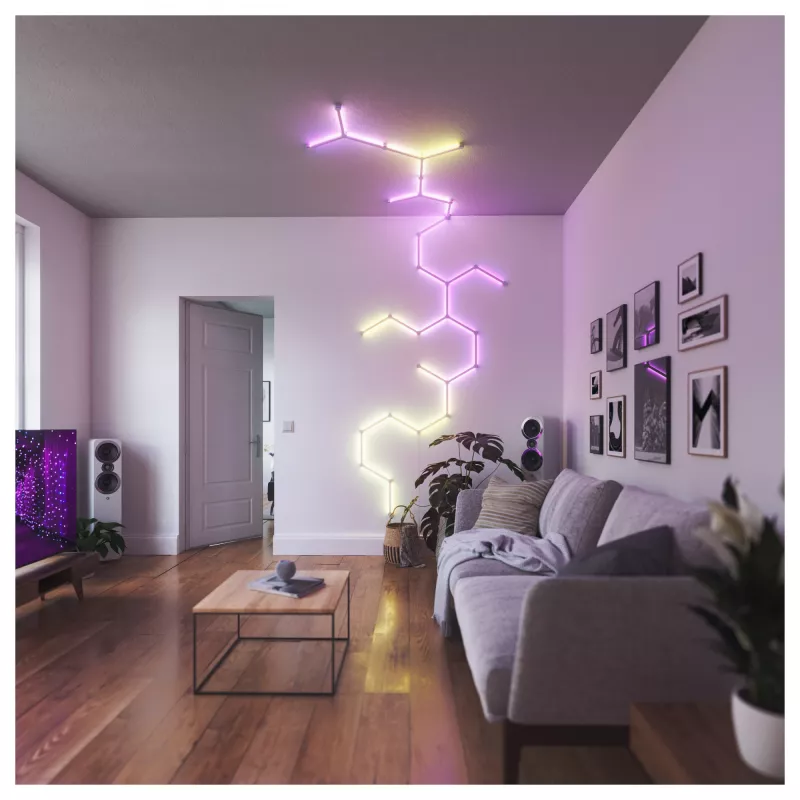 Conector de iluminación Nanoleaf Flex — blanco, cable de 0,24 m, pack de 3