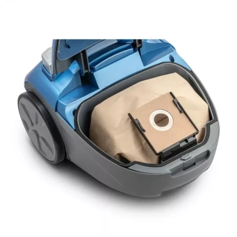 Aspirador sin bolsa ZELMER ZVC032P azul 1200 W, diseño compacto de tipo tanque