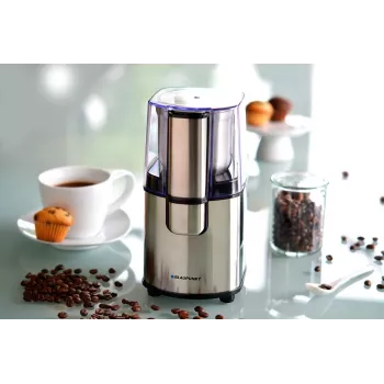 Molino de cuchillas BLAUPUNKT FCG701 — 200 W, capacidad de 85 g de café en grano, cuchillas de acero inoxidable, plateado