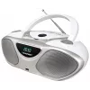 Grabador de CD BLAUPUNKT BB14WH — grabador de CD con reproducción MP3, USB, LCD, reloj, altavoces de 2x1 W, plateado/blanco