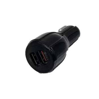 Manta MCC01QC3 cargador de coche, 2x USB, Quick Charge 3.0
