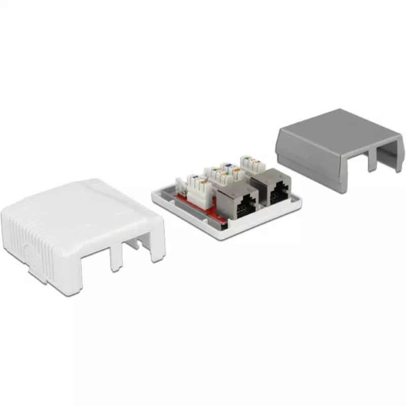 Toma de superficie 2 x RJ-45 DeLOCK 86197