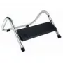 Reposapiés WEDO Trittboy, altura ajustable en 4 niveles, plataforma negra, estructura niquelada brillante (103 2116)