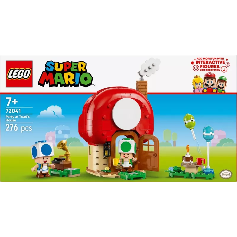 LEGO Super Mario Party im Toad-Haus Set 72041 con funciones de juego interactivas