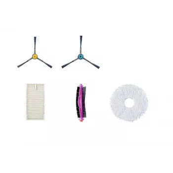 Set de cepillos de repuesto Midea para aspirador V12 – 6 cepillos laterales y 2 cepillos de rodillo