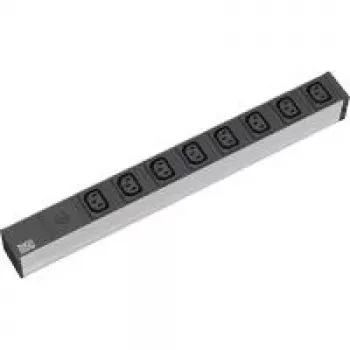 Unidad de distribución de corriente Bachmann 333.408 8 salidas AC 1U negro gris plata
