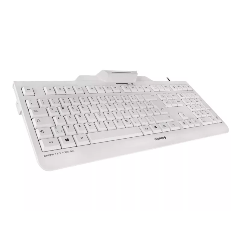 CHERRY KC 1000 SC Teclado con cable para tarjetas inteligentes gris claro USB QWERTY UK