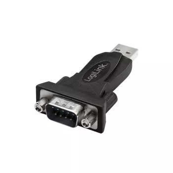 Adaptador RS-232 USB 2.0 LogiLink AU0002F Macho Negro