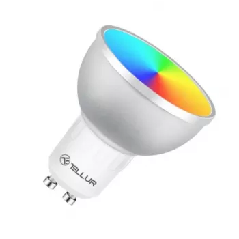 Bombilla inteligente LED Tellur GU10 5W RGB regulable – casquillo GU10, 5 W, RGB, control inteligente