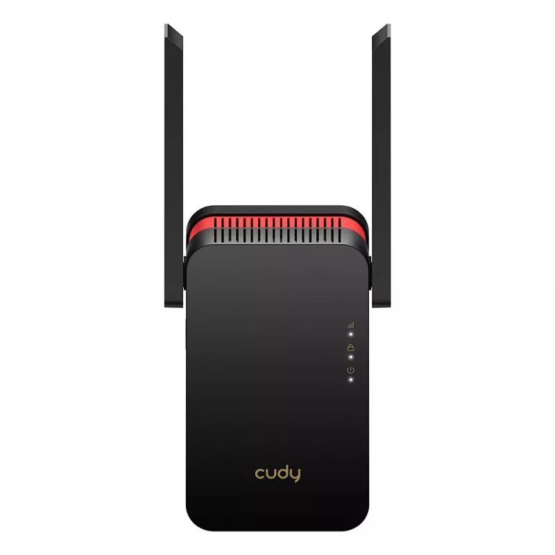 Amplificador de señal Wi‑Fi Cudy RE3000 2400–5000 MHz, 802.11ax/ac/n/g/b/a, Ethernet 100 Mbps, antena externa, negro/rojo