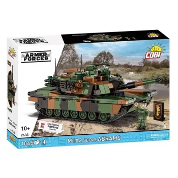 Set de construcción Cobi M1A2 SEPV3 Abrams modelo con 1.065 bloques