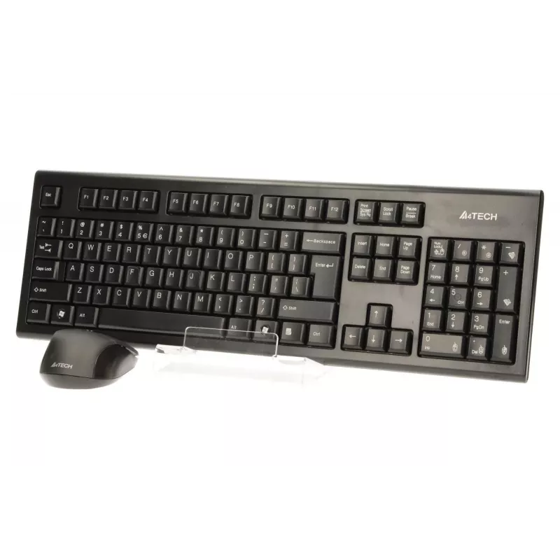 A4Tech 7100N Teclado y ratón de sobremesa con RF inalámbrico QWERTY inglés negro