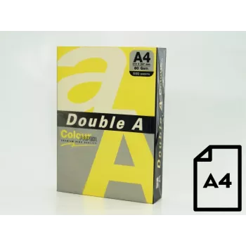 Papel de color Double A, 80g, A4, 500 hojas, limón